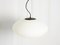 Lámpara colgante italiana de vidrio opalino blanco de Stilnovo, años 60, Imagen 4