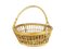 Mid-Century Italian Rattan & Rush Basket or Magazine Rack 1