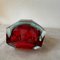 Big Modernist Faceted Sommerso Murano Glass Ashtray attributed to Seguso, 1970s, Image 11