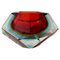 Big Modernist Faceted Sommerso Murano Glass Ashtray attributed to Seguso, 1970s 1