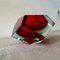 Big Modernist Faceted Sommerso Murano Glass Ashtray attributed to Seguso, 1970s 10