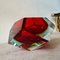 Big Modernist Faceted Sommerso Murano Glass Ashtray attributed to Seguso, 1970s 8