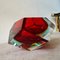 Big Modernist Faceted Sommerso Murano Glass Ashtray attributed to Seguso, 1970s, Image 8
