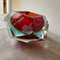 Big Modernist Faceted Sommerso Murano Glass Ashtray attributed to Seguso, 1970s 3