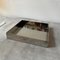 Italian Modern Clear Acrylic Glass and Silver Plate Square Box, 1980s 12