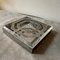 Italian Modern Clear Acrylic Glass and Silver Plate Square Box, 1980s, Image 3