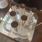 Italian Modernist Silver Plated Square Tray and Champagne Flutes, 1980s, Set of 7 7