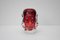 Mid-Century Modern Art Glass Biomorphic Handmade Crystal Vase in Dark Raspberry Pink Colour by Börne Augustsson for Åseda, Sweden, Image 3