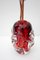 Mid-Century Modern Art Glass Biomorphic Handmade Crystal Vase in Dark Raspberry Pink Colour by Börne Augustsson for Åseda, Sweden, Image 5
