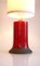 Mid-Century Modern Art Pottery Scandinavian Table Lamp in Bright Red by Thomas Hellström for Nittsjö, Sweden, 1970s, Image 6