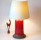 Lámpara de mesa escandinava Mid-Century de cerámica de arte moderno en rojo brillante de Thomas Hellström para Nittsjö, Suecia, años 70, Imagen 9