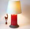 Mid-Century Modern Art Pottery Scandinavian Table Lamp in Bright Red by Thomas Hellström for Nittsjö, Sweden, 1970s 9