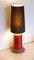 Mid-Century Modern Art Pottery Scandinavian Table Lamp in Bright Red by Thomas Hellström for Nittsjö, Sweden, 1970s 2