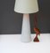 Mid-Century Modern Scandinavian Glass Art Table Lamp attributed to Bengt Orup for Hyllinge Glasbruk, Sweden, 1970s, Image 11