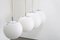 Space Age Globe Pendant Light Ball Lamp in Opal Glass & Satin from Peill & Putzler, 1970s, Image 5
