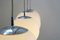 Space Age Globe Pendant Light Ball Lamp in Opal Glass & Satin from Peill & Putzler, 1970s, Image 12