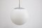 Space Age Globe Pendant Light Ball Lamp in Opal Glass & Satin from Peill & Putzler, 1970s, Image 3