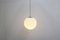 Space Age Globe Pendant Light Ball Lamp in Opal Glass Satin from Peill & Putzler, 1970s 10