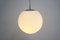 Space Age Globe Pendant Light Ball Lamp in Opal Glass Satin from Peill & Putzler, 1970s, Image 6
