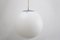 Space Age Globe Pendant Light Ball Lamp in Opal Glass Satin from Peill & Putzler, 1970s 5