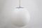 Space Age Globe Pendant Light Ball Lamp in Opal Glass Satin from Peill & Putzler, 1970s, Image 5