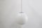 Space Age Globe Pendant Light Ball Lamp in Opal Glass Satin from Peill & Putzler, 1970s 9