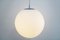 Space Age Globe Pendant Light Ball Lamp in Opal Glass Satin from Peill & Putzler, 1970s 6