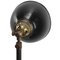 Industrielle Vintage Werkstatt-Stehlampe aus Gusseisen & Messing in Schwarz 5