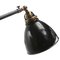 Vintage Industrial Black Enamel Cast Iron and Brass Workshop Floor Lamp 2