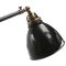 Vintage Industrial Black Enamel Cast Iron and Brass Workshop Floor Lamp, Image 2