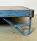 Grand Chariot de Table Basse Industriel Bleu, 1960s 12