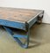 Grand Chariot de Table Basse Industriel Bleu, 1960s 15