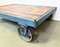 Grand Chariot de Table Basse Industriel Bleu, 1960s 4