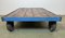 Grand Chariot de Table Basse Industriel Bleu, 1960s 20