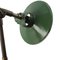 Vintage French Industrial Green Enamel 3-Arm Machinist Wall Light in Brass 4