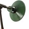 Vintage French Industrial Green Enamel 3-Arm Machinist Wall Light in Brass, Image 4