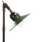 Vintage French Industrial Green Enamel 3-Arm Machinist Wall Light in Brass, Image 2