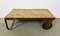 Industrial Yellow Coffee Table Cart 9