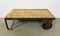 Industrial Yellow Coffee Table Cart, Image 9