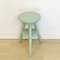 Wooden Aquamarine Adjustable Swivel Stool, France, 1970s, Image 4