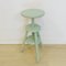 Tabouret Pivotant Ajustable Aquamarine en Bois, France, 1970s 2