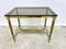 Empire Smoked Glass Table in Brass, Image 1