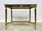 Empire Smoked Glass Table in Brass 7