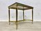 Empire Smoked Glass Table in Brass 6