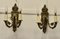 Neo Classical Large Brass Twin Wall Lights, 1890s, Set of 2, Image 1