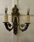 Neo Classical Large Brass Twin Wall Lights, 1890s, Set of 2, Image 6
