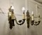 Neo Classical Large Brass Twin Wall Lights, 1890s, Set of 2, Image 4