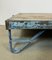 Grand Chariot de Table Basse Industriel Bleu, 1960s 8