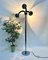 Lámpara de pie italiana era espacial cromada de tres luces con brazos ajustables, años 60, Imagen 3