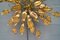 Hollywood Regency Lampe mit Goldfarbenen Blättern 8